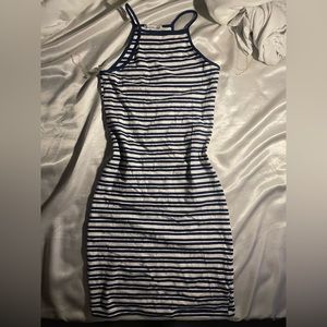 Striped Halter Bodycon Dress